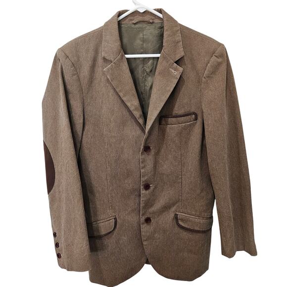 J Peterman Mens Sport Coat or BlazerWith Elbow Patches Size 38